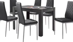 OTTO home Essgruppe »Brooklynn« Set, 5 Stk. tlg. 4 Stühle mit einem pflegeleichten Kunstleder Bezug, 1 Tisch