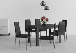 OTTO home Essgruppe »Brooklynn« Set, 5 Stk. tlg. 4 Stühle mit einem pflegeleichten Kunstleder Bezug, 1 Tisch