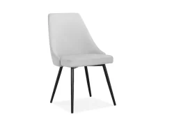 OTTO home Essgruppe »Danny-Malio« Set, Set 140 cm, 5 Stk. tlg. Glastisch 140x80 cm mit 4 Stühlen (Veloursstoff), Gestell aus Metall