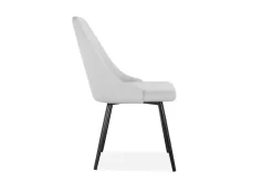 OTTO home Essgruppe »Danny-Malio« Set, Set 140 cm, 5 Stk. tlg. Glastisch 140x80 cm mit 4 Stühlen (Veloursstoff), Gestell aus Metall