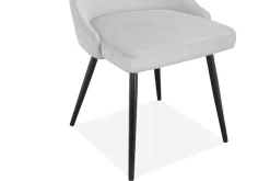 OTTO home Essgruppe »Danny-Malio« Set, Set 140 cm, 5 Stk. tlg. Glastisch 140x80 cm mit 4 Stühlen (Veloursstoff), Gestell aus Metall