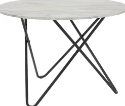 OTTO home Essgruppe »JonasMara« Set, 5 Stk. tlg. runder Tisch in Marmoroptik