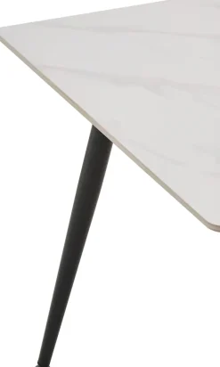 OTTO home Essgruppe »Juniper« Set, 5 tlg. Tisch 140x80cm in Sinterstein-Keramikoptik mit 4 Stühlen, 360° drehbar