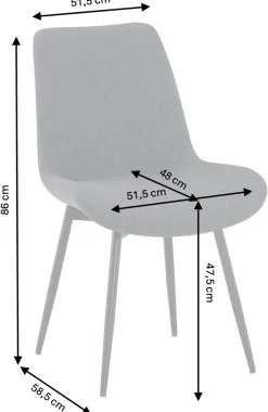 OTTO home Essgruppe »Juniper« Set, 5 tlg. Tisch 140x80cm in Sinterstein-Keramikoptik mit 4 Stühlen, 360° drehbar