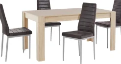 OTTO home Essgruppe »Lynn160/Kate« Set, 5 Stk. tlg. Tisch mit 4 Stühlen, Belastbarkeit 120 KG