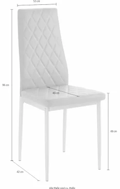 OTTO home Essgruppe Set, 5 Stk. tlg. mit Tisch in Eichefarben Sägerau, Breite 80 cm