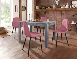 OTTO home Essgruppe Set, 5 Stk. tlg. mit Esstisch 120 cm breit