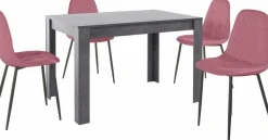 OTTO home Essgruppe Set, 5 Stk. tlg. mit Esstisch 120 cm breit