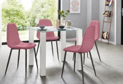 OTTO home Essgruppe Set, 5 Stk. tlg. mit Glastisch, Breite 80 cm