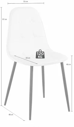 OTTO home Essgruppe Set, 5 Stk. tlg. mit Glastisch, Breite 80 cm
