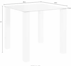 OTTO home Essgruppe Set, 5 Stk. tlg. mit Glastisch, Breite 80 cm
