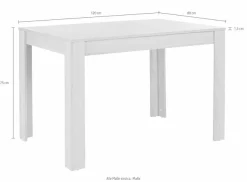 OTTO home Essgruppe Set, 5 Stk. tlg. mit Tisch in Eichefarben Sägerau, Breite 120 cm