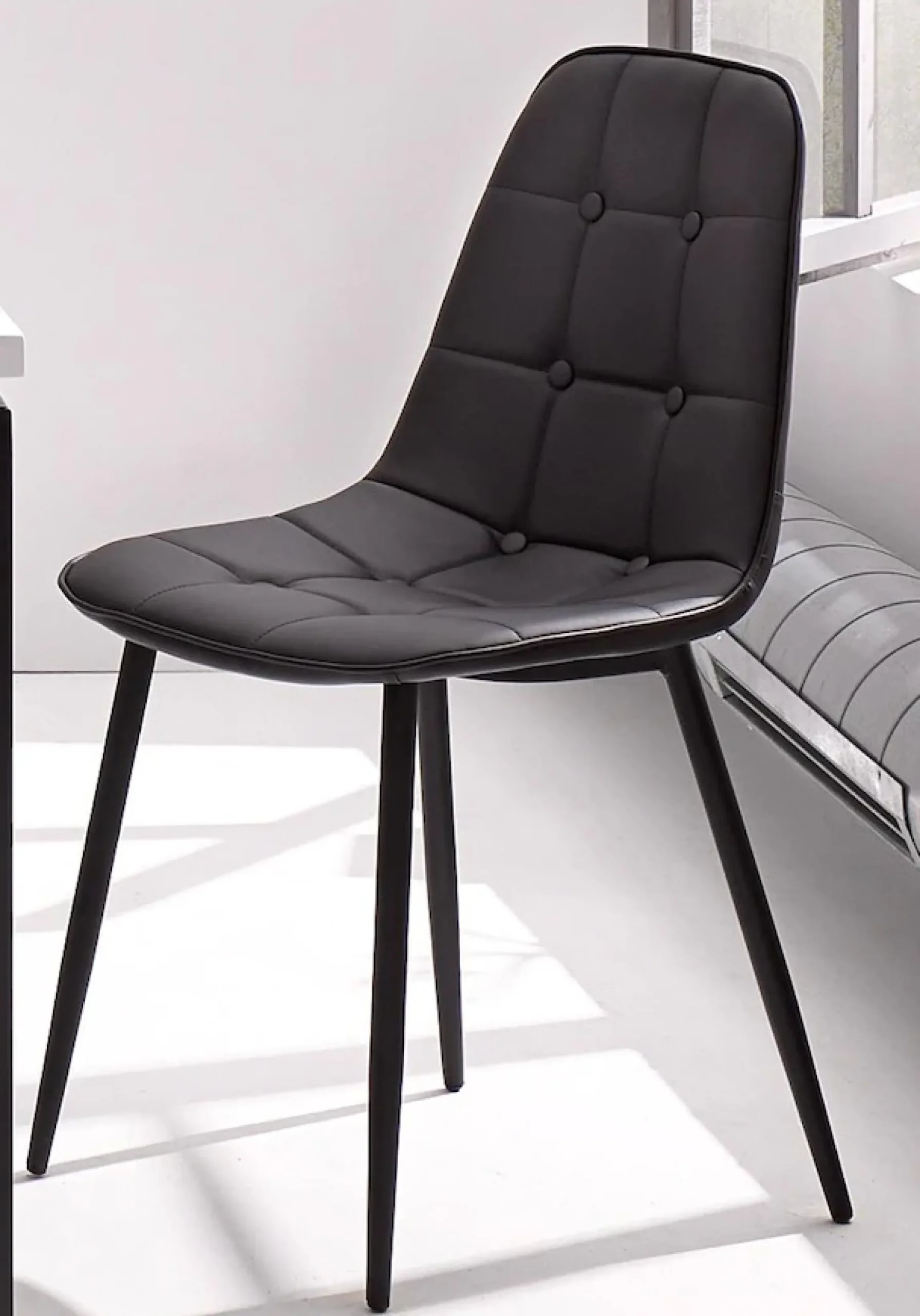 OTTO home Essgruppe 5 Stk. tlg. Esstisch, Breite 160 cm und 4 Esszimmerstühle, Bezug in Kunstleder