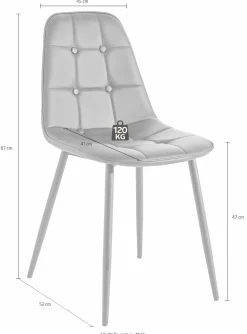 OTTO home Essgruppe 5 Stk. tlg. Esstisch, Breite 160 cm und 4 Esszimmerstühle, Bezug in Kunstleder