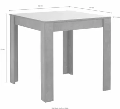 OTTO home Essgruppe 5 Stk. tlg. mit Tisch in schieferfarben, Breite 80 cm