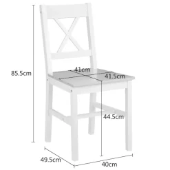OTTO home Essgruppe »Willow« Set, 5 tlg. Esstisch mit 4 Stühlen, aus massivem Kiefernholz