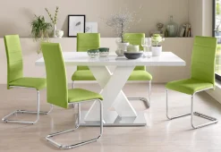 OTTO home Esstisch »Ali, Modernes Design« Tisch, Küchentisch, OTTOs Choice,Breite 160 cm, weiß Hochglanz, Bodenplatte aus Metall
