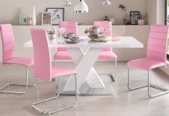 OTTO home Esstisch »Ali, Modernes Design« Tisch, Küchentisch, OTTOs Choice,Breite 160 cm, weiß Hochglanz, Bodenplatte aus Metall