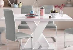 OTTO home Esstisch »Ali, Modernes Design« Tisch, Küchentisch, OTTOs Choice,Breite 160 cm, weiß Hochglanz, Bodenplatte aus Metall