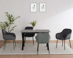 OTTO home Esstisch »Boddhi« schwarzes Metallgestell, Plattenvarianten wählbar, sowie Größen