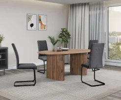 OTTO home Esstisch »Bostonia« ovaler Esstisch, Beine mit Rillenstruktur, pflegeleicht, Höhe 76 cm