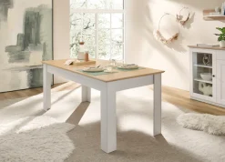 OTTO home Esstisch »Brest, Tisch im Landhausstil, Wohnzimmertisch, Küchentisch« mit Auszugsfunktion, 180 cm ausziehbar auf 240 cm, Einlegeplatte