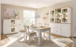OTTO home Esstisch »Brest, Tisch im Landhausstil, Wohnzimmertisch, Küchentisch« mit Auszugsfunktion, 180 cm ausziehbar auf 240 cm, Einlegeplatte