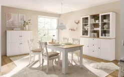 OTTO home Esstisch »Brest, Tisch im Landhausstil, Wohnzimmertisch, Küchentisch« mit Auszugsfunktion, 180 cm ausziehbar auf 240 cm, Einlegeplatte
