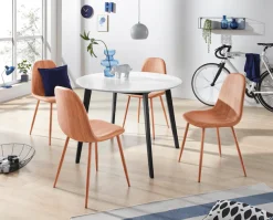 OTTO home Esstisch »Cody« Esstisch, Küchentisch, OTTOs Choice,Beine aus Massivholz, runde MDF-Tischplatte, in 2 Farbvarianten
