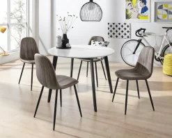 OTTO home Esstisch »Cody« Esstisch, Küchentisch, OTTOs Choice,Beine aus Massivholz, runde MDF-Tischplatte, in 2 Farbvarianten