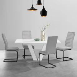 OTTO home Esstisch »Elbach« Hochglanz weiß, Ausziehtisch 120-160 cm, Esszimmer