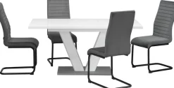 OTTO home Esstisch »Elbach« Hochglanz weiß, Ausziehtisch 120-160 cm, Esszimmer