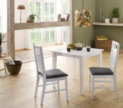 OTTO home Esstisch »Fullerton« weiß lackiert, B/T 80 x 80 cm, Ansteckplatte separat bestellbar