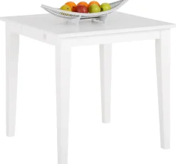 OTTO home Esstisch »Fullerton« weiß lackiert, B/T 80 x 80 cm, Ansteckplatte separat bestellbar