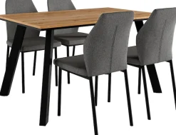 OTTO home Esstisch »Genf, extra viel Beinfreiheit, natürliches Eichedekor« pflegeleichter Küchentisch, Breite 140 cm, Evoke Eichenachbildung
