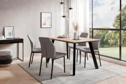 OTTO home Esstisch »Genf, extra viel Beinfreiheit, natürliches Eichedekor« pflegeleichter Küchentisch, Breite 140 cm, Evoke Eichenachbildung