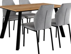 OTTO home Esstisch »Genf, extra viel Beinfreiheit, natürliches Eichedekor« pflegeleichter Küchentisch, Breite 140 cm, Evoke Eichenachbildung