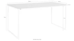 OTTO home Esstisch »Hulsig« 1 Stk. tlg. mit Tischplatte in einer Holzoptik und fühlbare Struktur, Höhe 76 cm