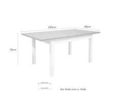 OTTO home Esstisch »Ismund« aus Melamin und MDF Holz, Auszugsfunktion, Breite 120 oder 160 cm