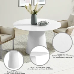 OTTO home Esstisch »Josselin« Zement-Optik, organischem Gestell und hochwertigen Materialien