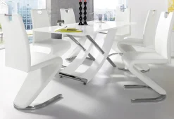 OTTO home Esstisch »Kaleo« Hochglanz, mit Chromabsetzen, Breite 160 cm