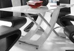 OTTO home Esstisch »Kaleo« Hochglanz, mit Chromabsetzen, Breite 160 cm