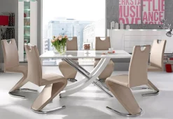 OTTO home Esstisch »Kaleo« Hochglanz, mit Chromabsetzen, Breite 160 cm