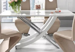 OTTO home Esstisch »Kaleo« Hochglanz, mit Chromabsetzen, Breite 160 cm