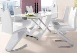 OTTO home Esstisch »Kaleo« Hochglanz, mit Chromabsetzen, Breite 160 cm