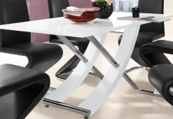 OTTO home Esstisch »Kaleo« Hochglanz, mit Chromabsetzen, Breite 160 cm
