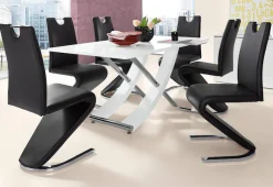 OTTO home Esstisch »Kaleo« Hochglanz, mit Chromabsetzen, Breite 160 cm