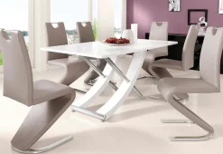 OTTO home Esstisch »Kaleo« Hochglanz, mit Chromabsetzen, Breite 160 cm