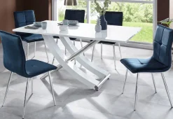 OTTO home Esstisch »Kaleo« Hochglanz, mit Chromabsetzen, Breite 160 cm