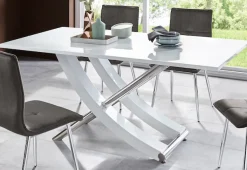 OTTO home Esstisch »Kaleo« Hochglanz, mit Chromabsetzen, Breite 160 cm